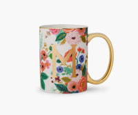 Garden Party Porcelain Monogram Initial Mug