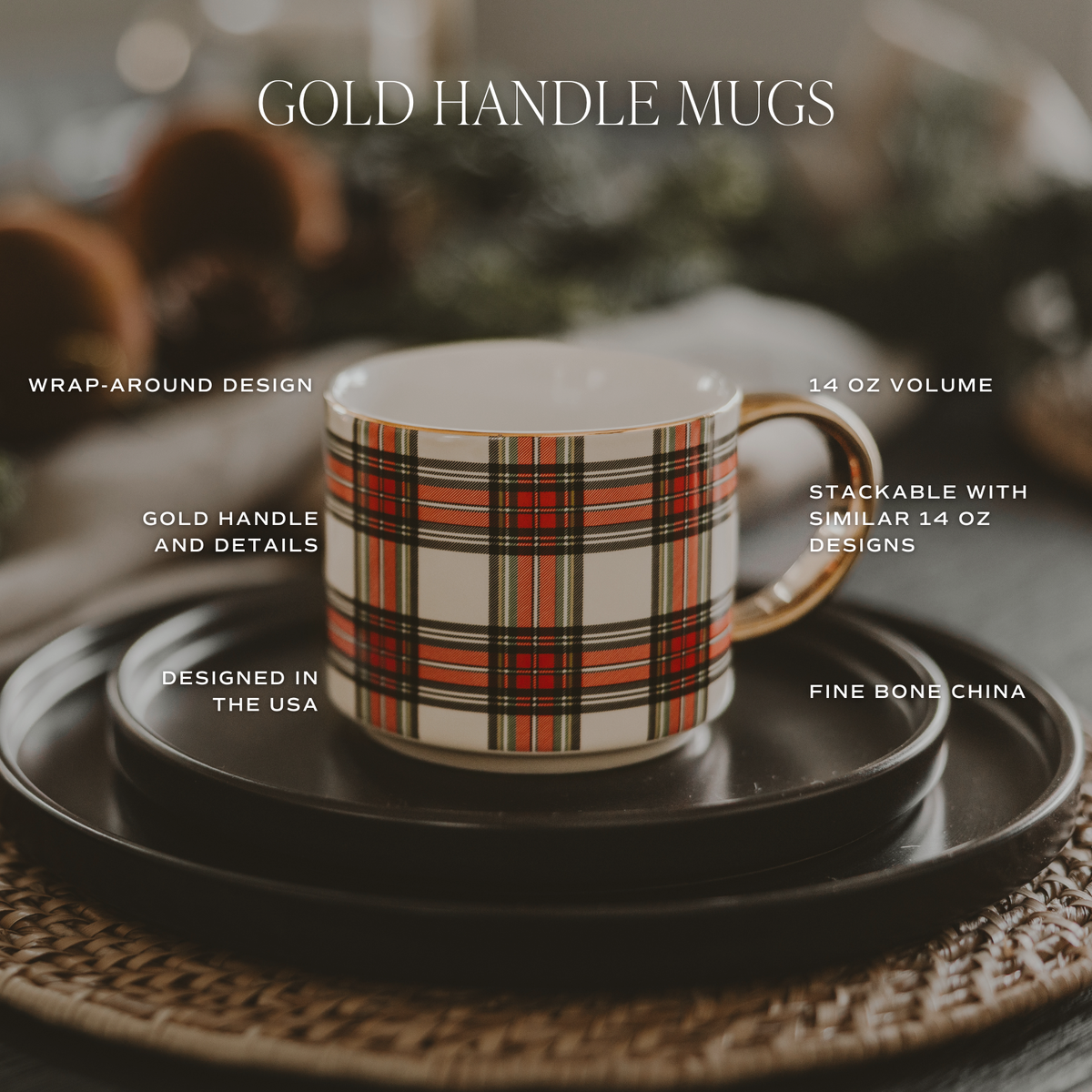 *NEW* Red Plaid Coffee Mug - Christmas Decor & Gifts