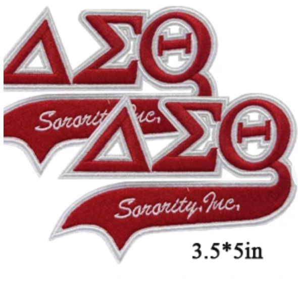 Divine 9 Sorority & Fraternity  Iron on Embroidered Patches: AKA, Delta Sigma Theta, Zeta Phi Beta, Alpha, Kappa, Sigma, Omega