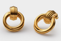 Demi Waterproof Gold Oversized Stud Earrings