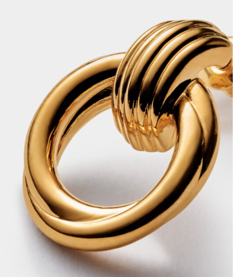Demi Waterproof Gold Oversized Stud Earrings