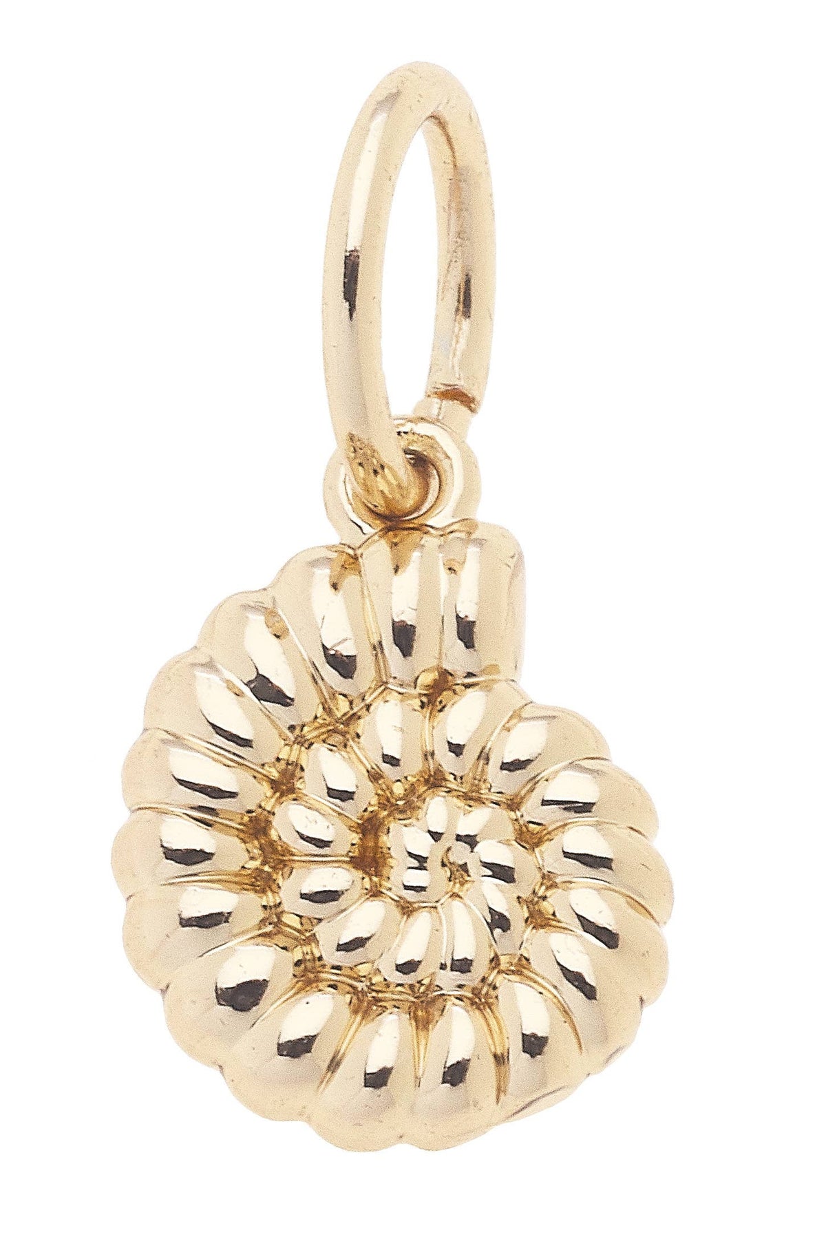 CANVAS STYLE CHARM BAR-Mini Spiral Shell Charm in Shiny Gold