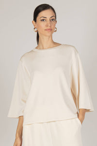 P. CILL Butter Modal 3/4 Sleeve Top: Black or Blue