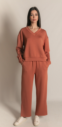 P. CILL Butter Modal V-Neck Pullover Top