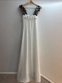 6633 one size long tank dress : Black / Unique