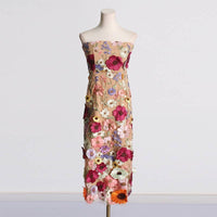 Lucy Floral Embroidered Slim Tube Dress