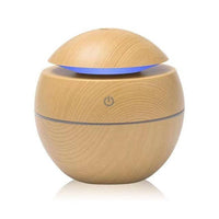 Khaki Mini Wood Print Portable Aroma Humidifier