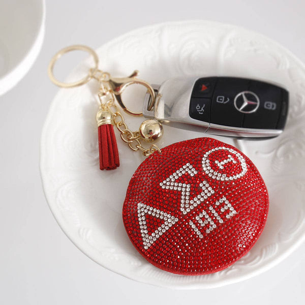 Delta Sigma Theta Red Padded Sorority Keychain