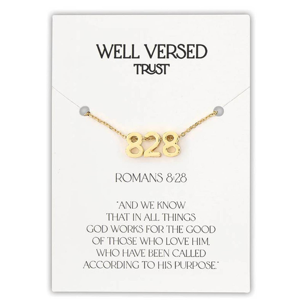 Verse Necklace Filled Display - Spring 25: Gold Plated/Pine Display / 11.5" W x 7.25" H x 1" D