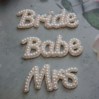 Sparkling Bridal Pearl Patch  Bride/Babe/Mrs Decor DIY Patch: Mrs