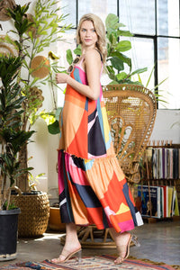 Maxine Multicolor Elegant Maxi Summer Dress
