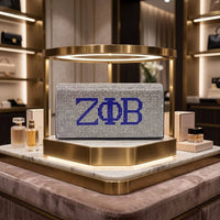 ZPB Clear and Blue Rhinestone Flap Snap Clutch Bag