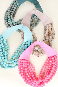 CHUNKY BEADED LAYERED NECKLACE CLASP