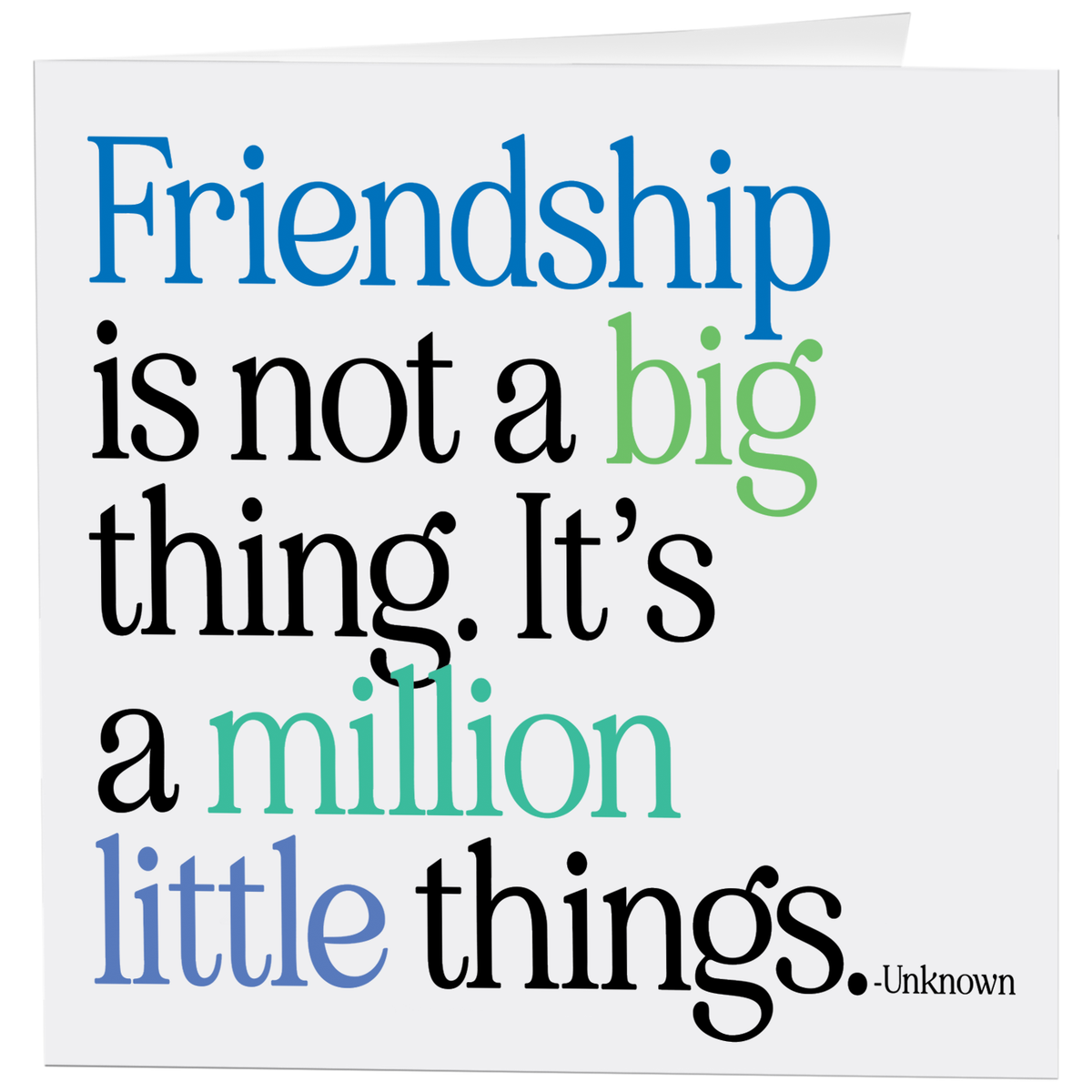 Not A Big Thing - Friendship Greeting Cards (Unknown)