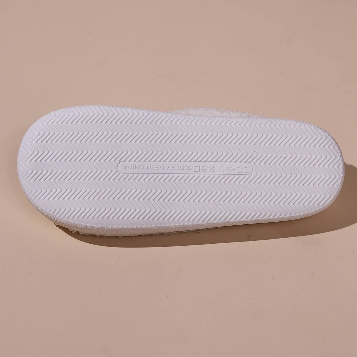 Valentine Gift Heart Fleece Warm Soft Slipper: White / 42-43