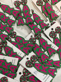 AKA Alpha Kappa Alpha Beaded Earrings
