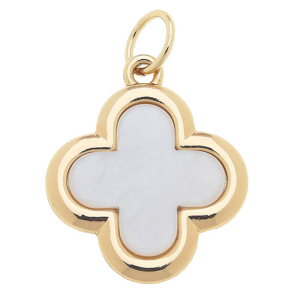 CANVAS STYLE CHARM BAR-Outline Charm in Mother of Pearl: Circle