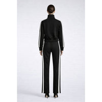 Midnight Stripe Luxe Track Set: BLACK / S-M-L-XL(2-2-2-2)