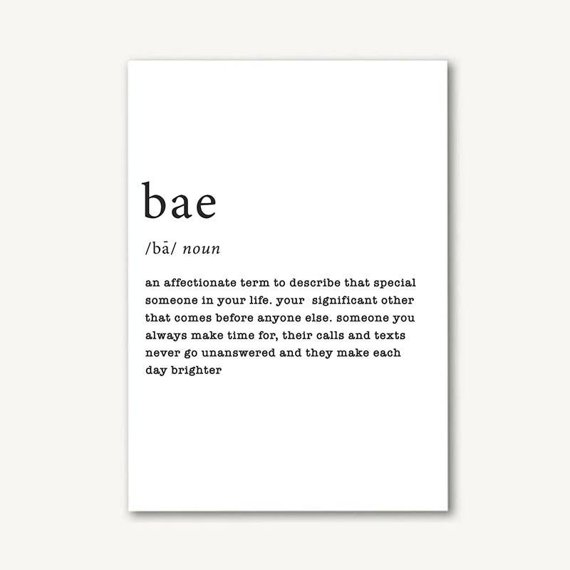 Bae Defined Greeting Card