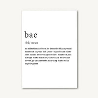 Bae Defined Greeting Card