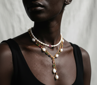 Divine Pearl Layered Lariat Necklace: All Set
