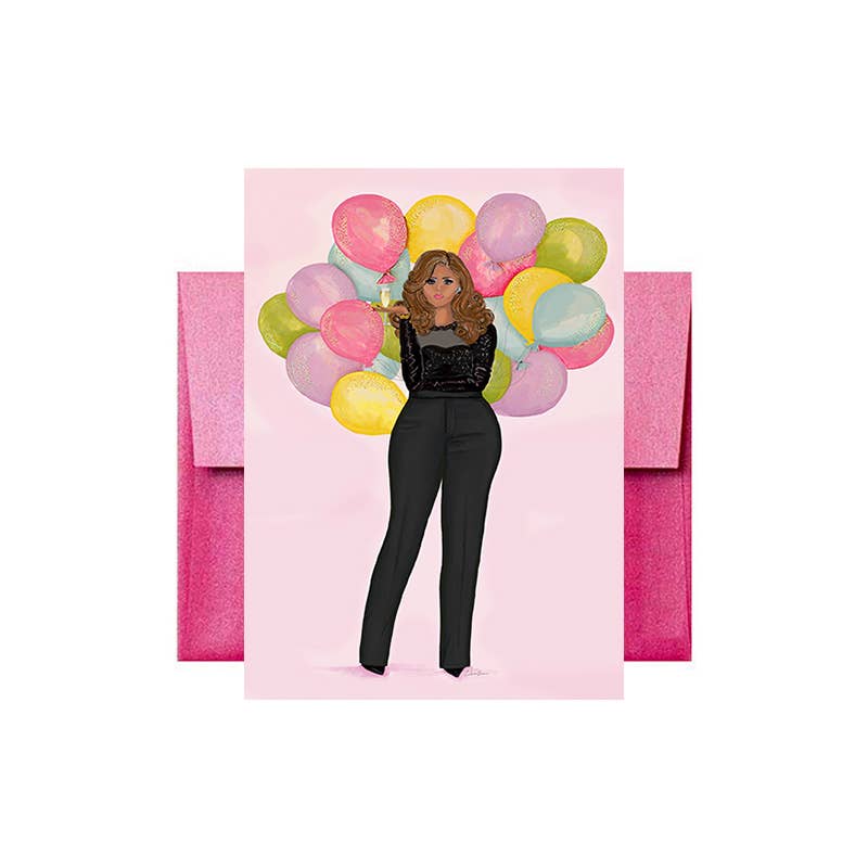 Birthday Balloons Greeting Card