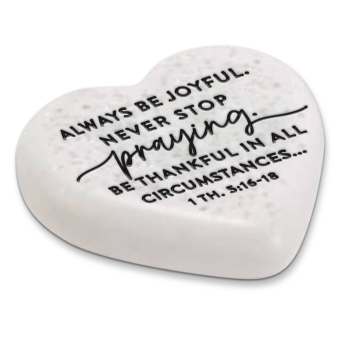 LCP Scripture Stone Hope Heart Be Joyful - Heart Stone