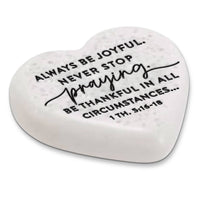 LCP Scripture Stone Hope Heart Be Joyful - Heart Stone