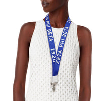 ZPB Blue Canvas Lanyard ID Badge Clip Women: Color