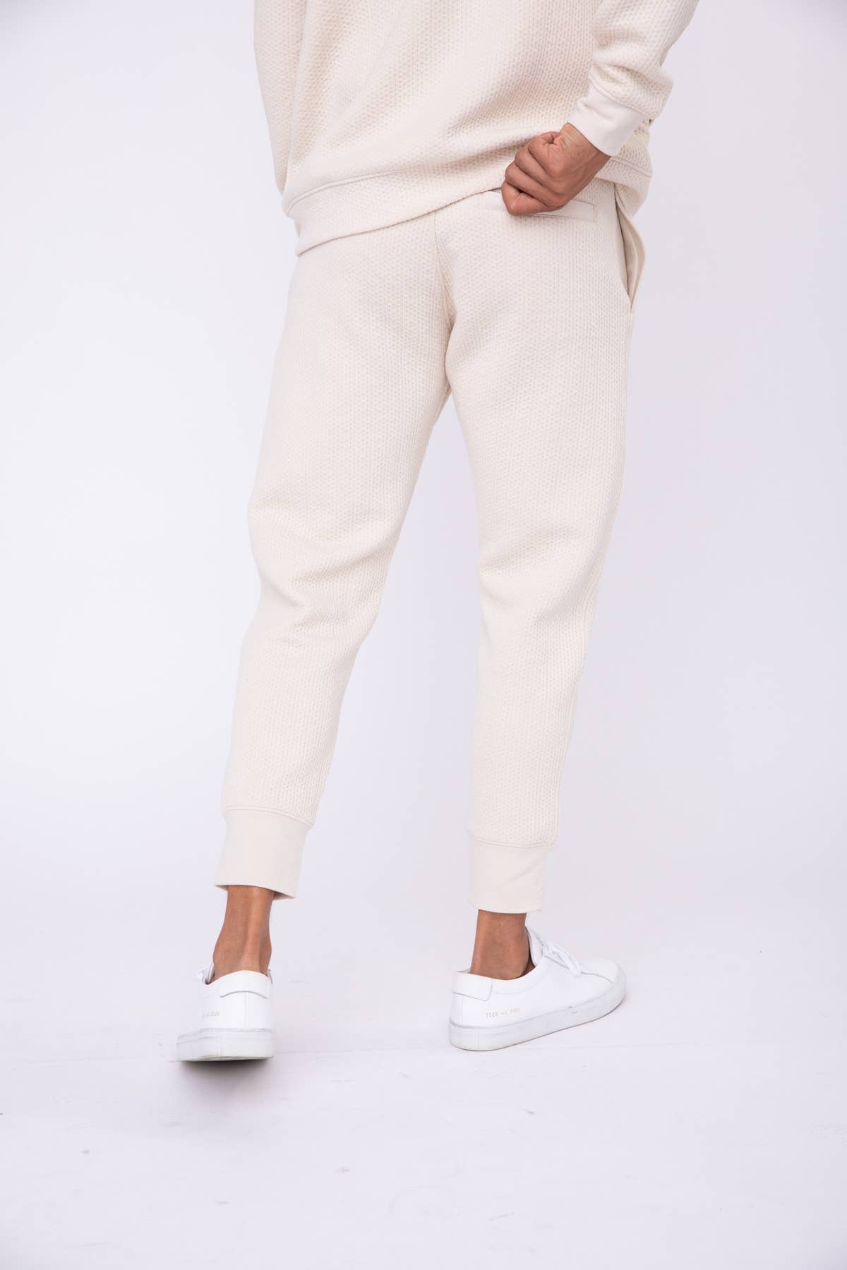 Quilted Joggers: MOON MIST