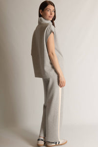 P. CILL Butter Modal Mock Neck Capped Sleeve Top: Black, Taupe  or Navy
