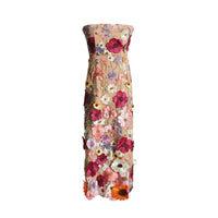 Lucy Floral Embroidered Slim Tube Dress