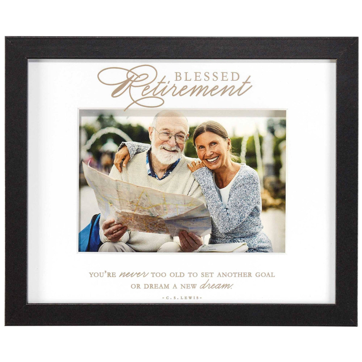 Framed Wall Art Blessed Retirement 10x8