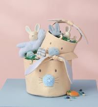 Mudpie Bunny Face Easter Basket (Pink or Blue)