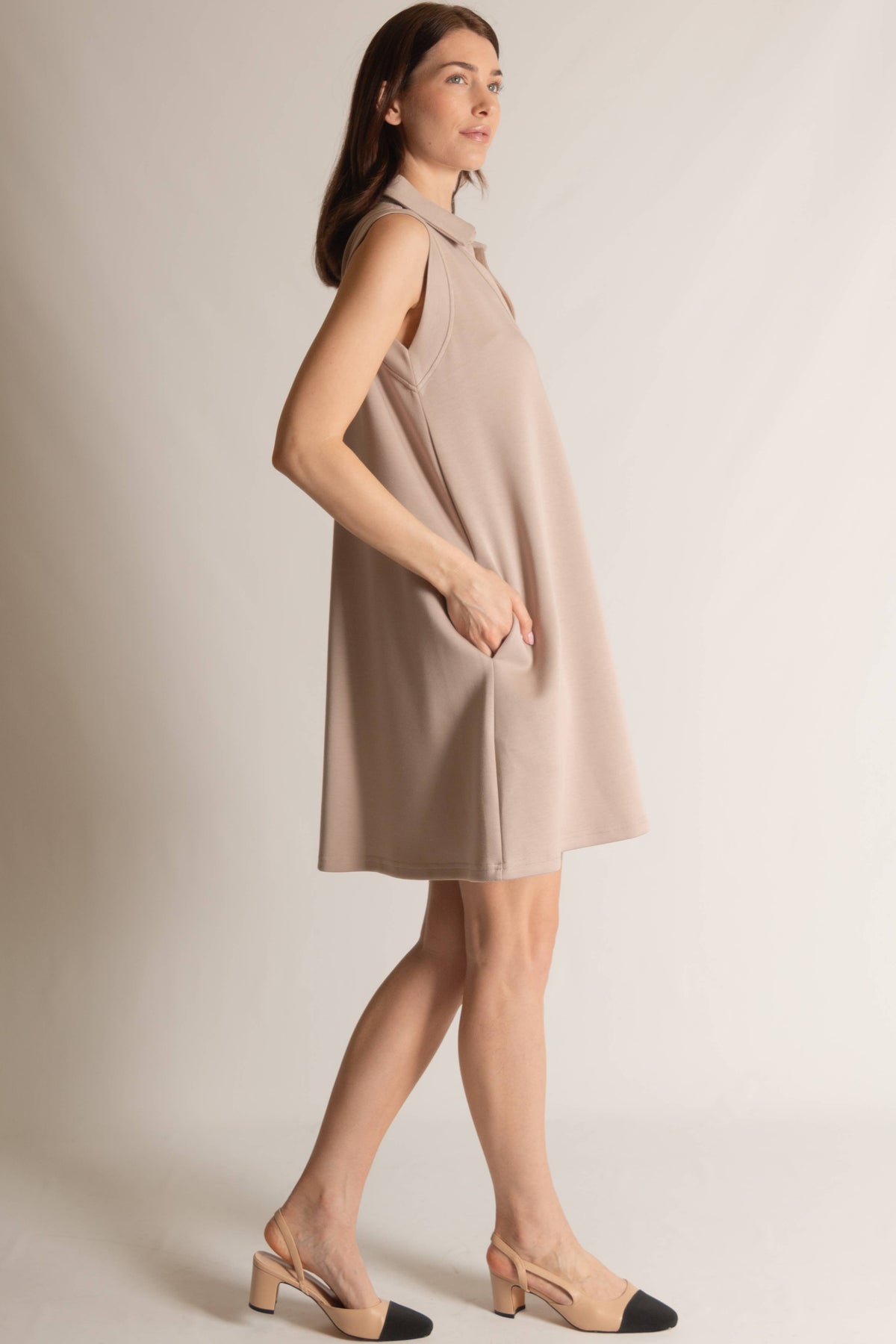 P. CILL Butter Modal Sleeveless Tennis Dress: Lemon Grass / Small