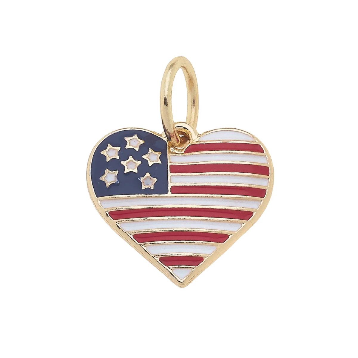 CANVAS STYLE CHARM BAR-I Heart America Charm in Red, White, & Blue