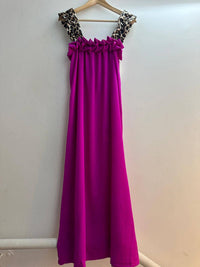6633 one size long tank dress : Black / Unique