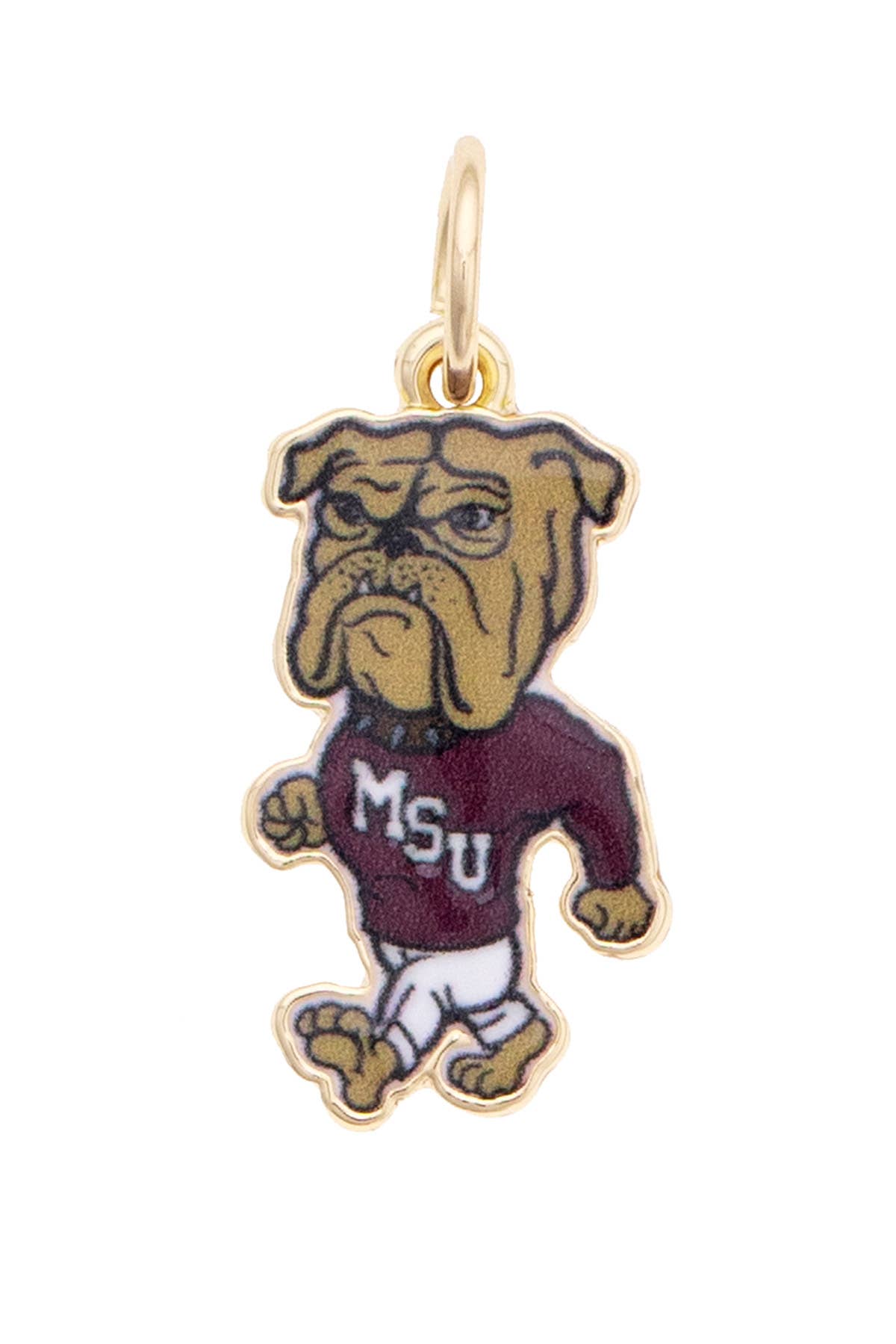CANVAS STYLE CHARM BAR-Mississippi State Bulldogs Enamel Mascot Charm