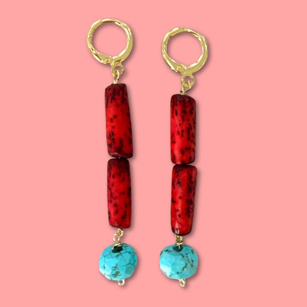 Beaded Dangle Earrings - Boho Drops