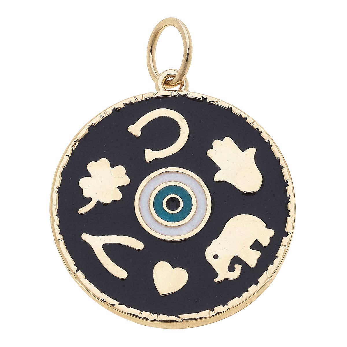 CANVAS STYLE CHARM BAR-Talismans Enamel Disc Charm in Multi