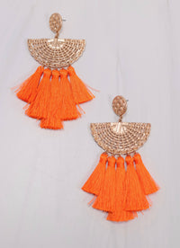 Colvin Tassel Drop Earring ORANGE: Default