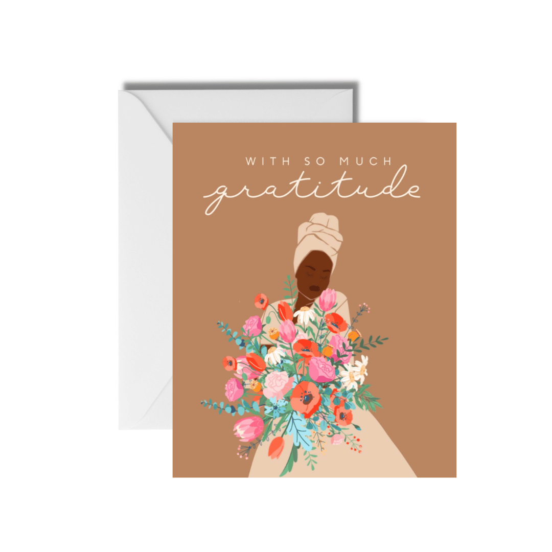 So Much Gratitude | Thank You Card | Black Woman