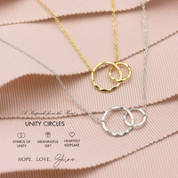 Boss Appreciation Gift - 2 Ring Necklace Gold or Silver: 14k Gold Vermeil