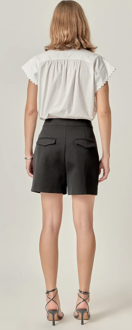 Billie Scallop Trim Ric Rac Short Sleeve Shirt