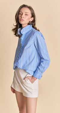 Miller Stripe Ruffled Shirt