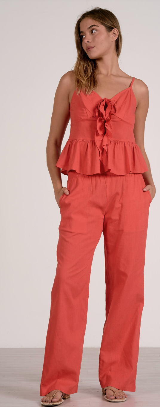 Elan Button Down Top, Peplum Cami or Pants