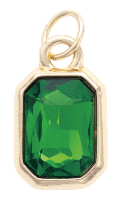 CANVAS STYLE CHARM BAR- Emerald Cut Rhinestone Charm