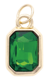 CANVAS STYLE CHARM BAR- Emerald Cut Rhinestone Charm