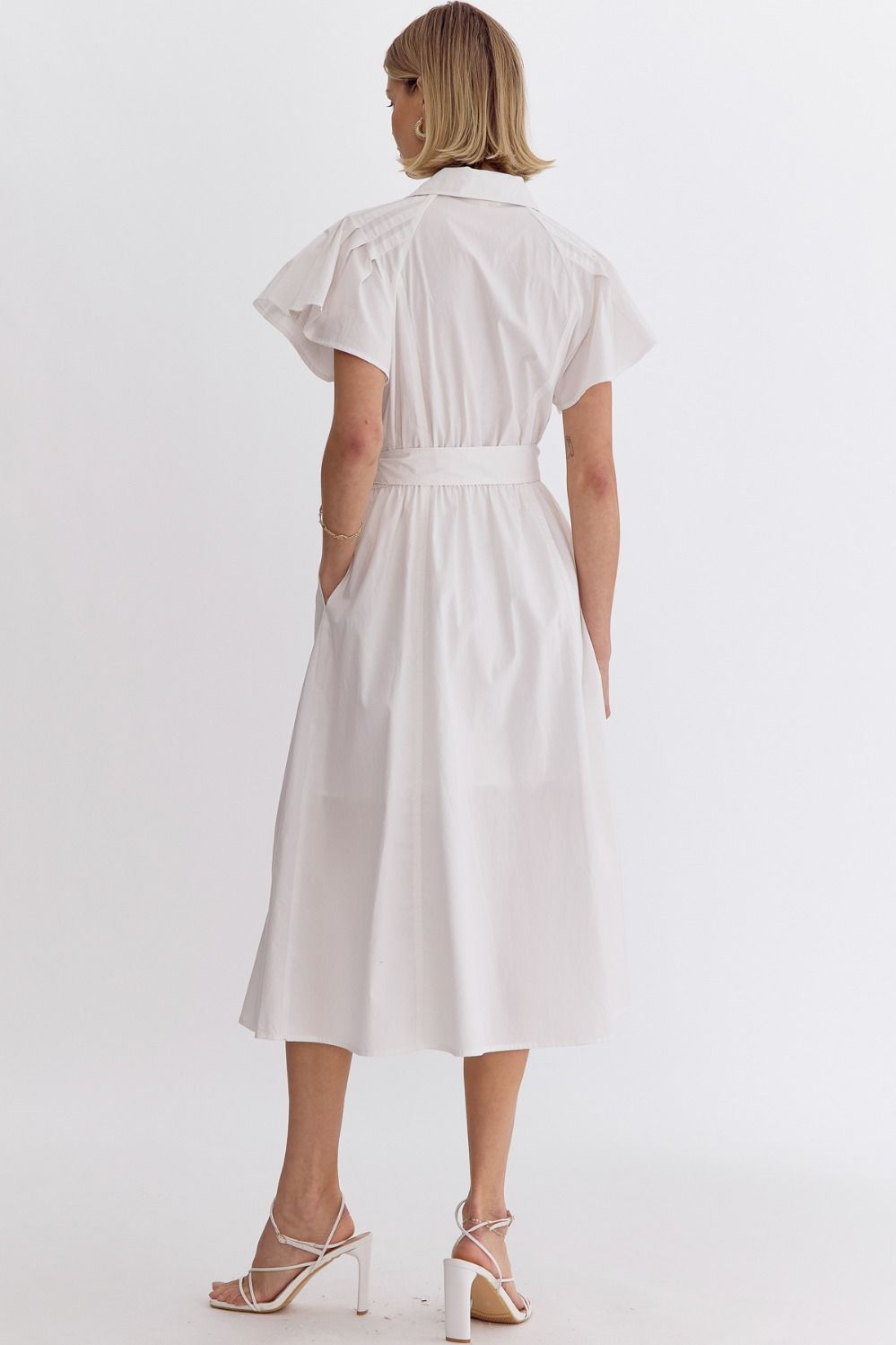 emily midi dress Emily Midi Tie Waist Dress SVERIGE INDIGO/BLUE / X-LARGE