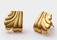 Era Waterproof Gold Oversized Stud Earrings